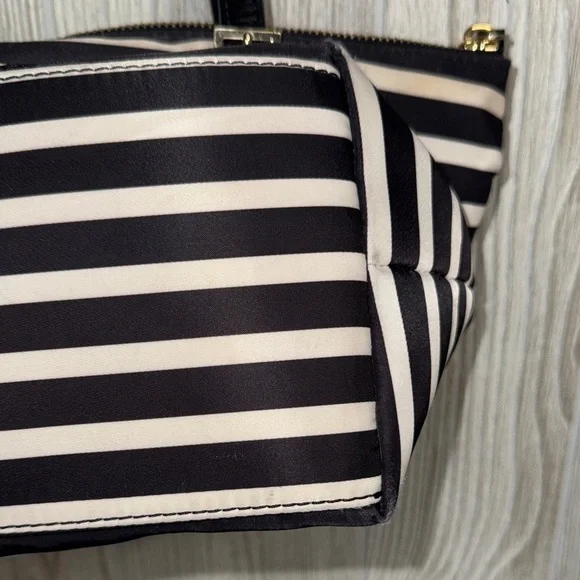 Kate Spade Black and Cream Striped Tote - Picture 8 of 12